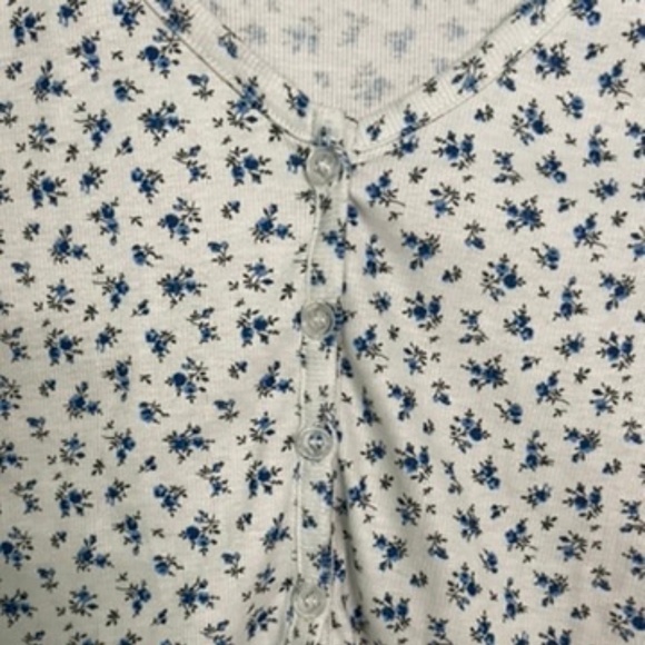 SHEIN Ditsy Floral Button Up Crop Top -‎ Size XL - Picture 3 of 4